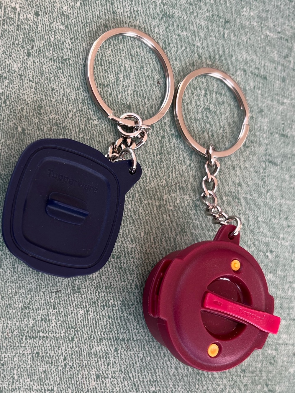 Brand new Tupperware keychains